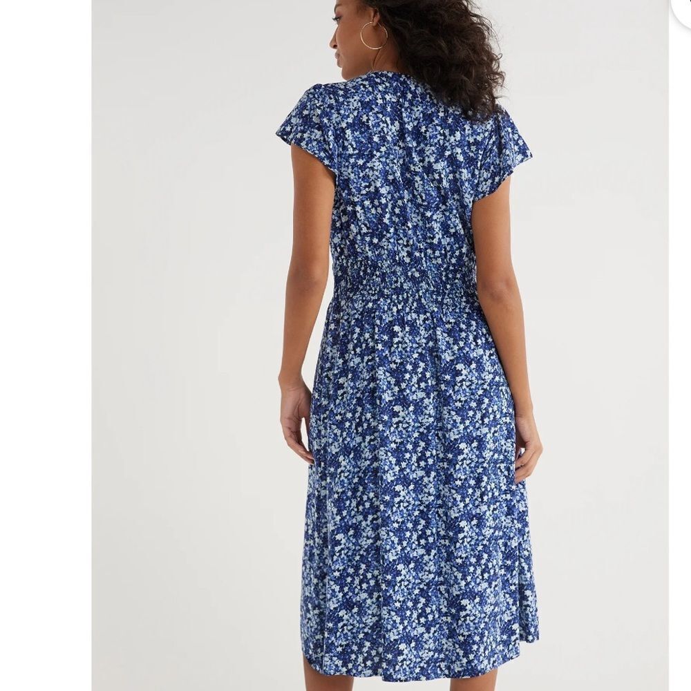 Time & Tru Floral Blue Dress Sz XXL - Picture 6 of 10